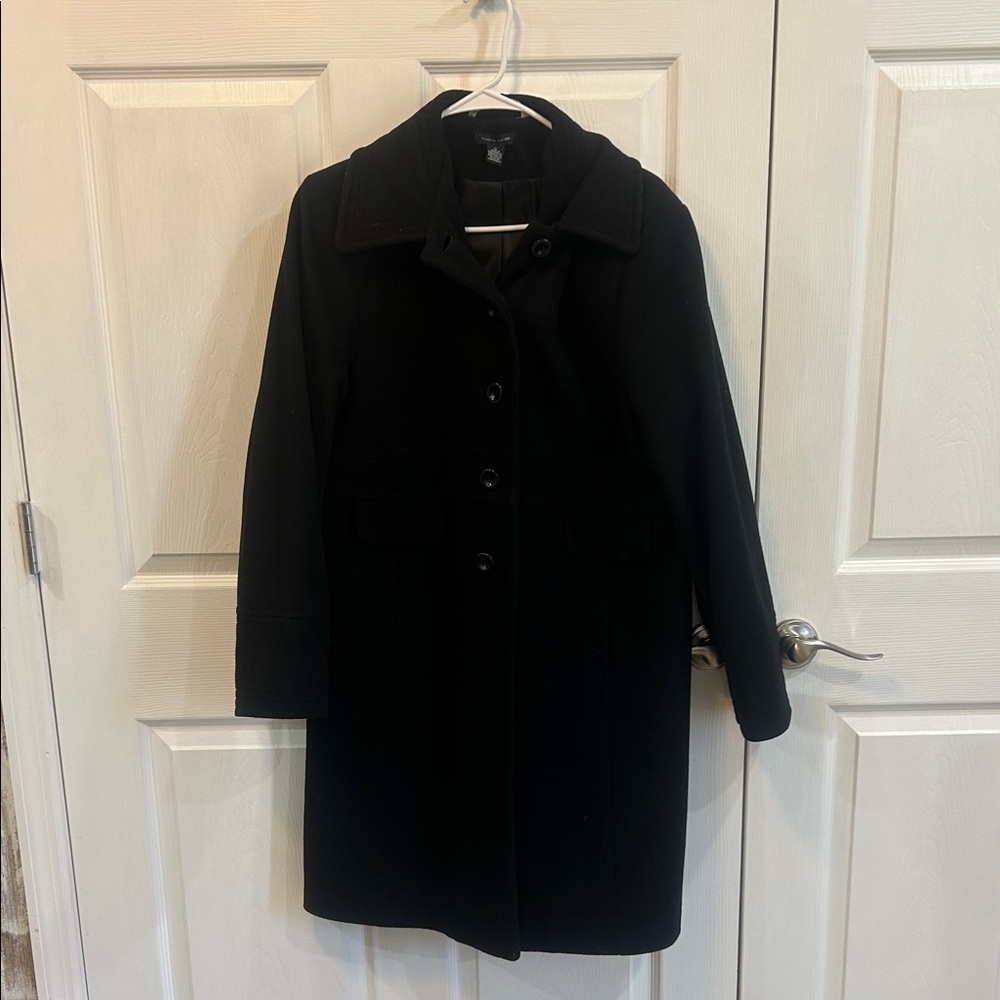 Tommy Hilfiger Women's Classic Black Pea Coat